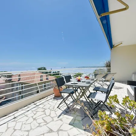 Cozy Top-floor 2-br Terrace And Sea View 아파트 칸느